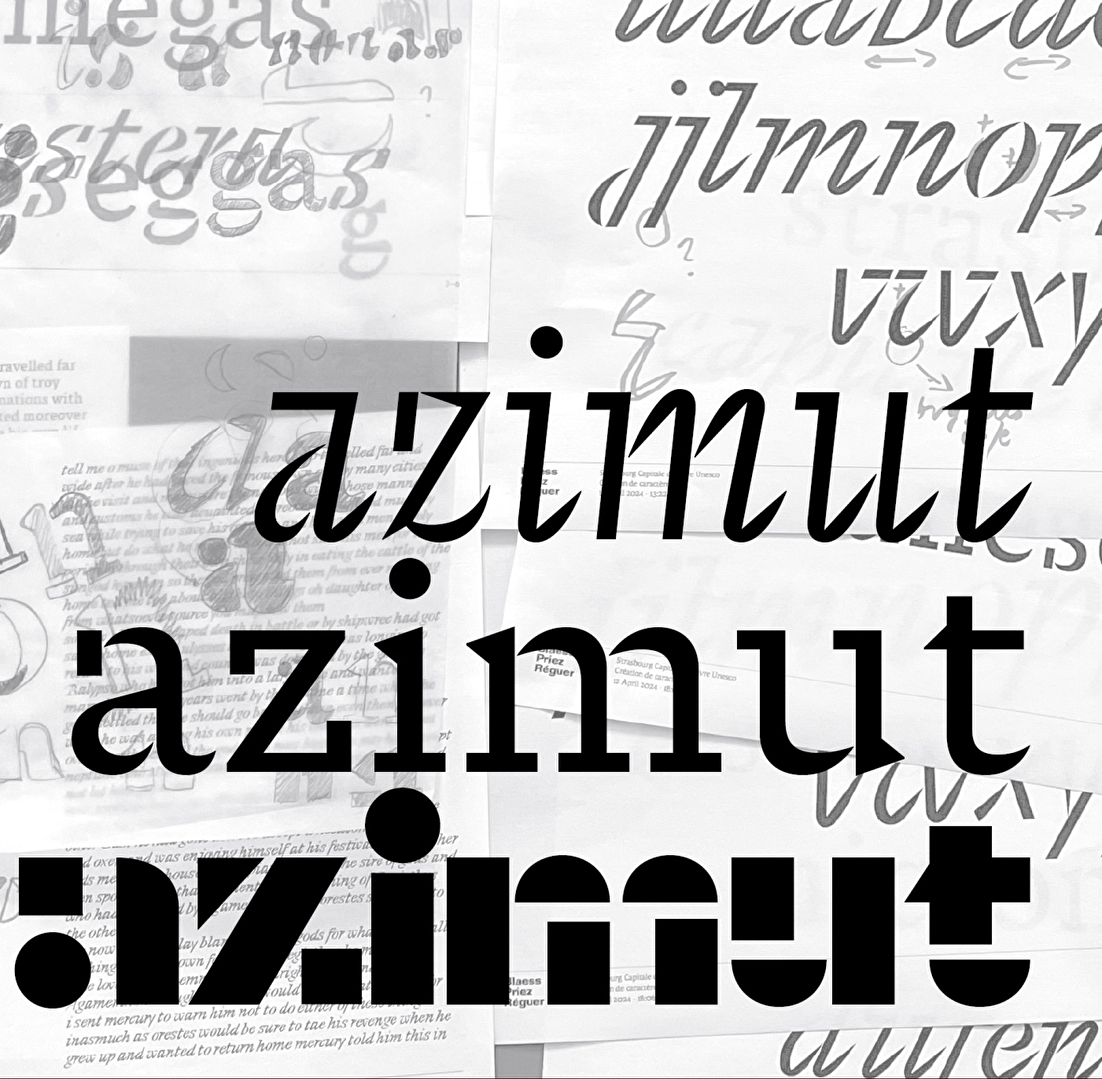 Les trois typographies Azimut