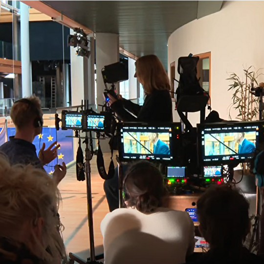 Tournage au Parlement