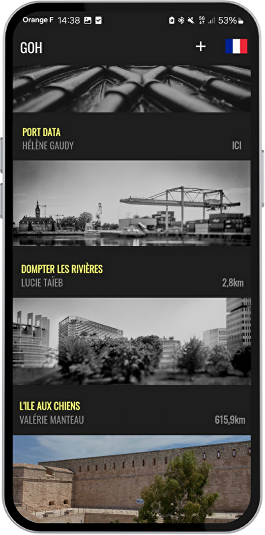 Application des Parcours sonores géolocalisés