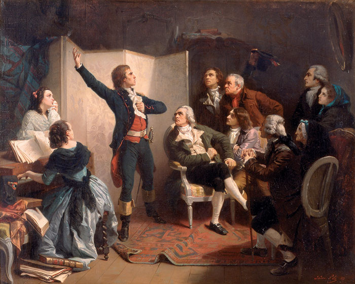 Rouget de L'Isle chantant La Marseillaise pour la première fois - Isidore Alexandre Pils, 1849